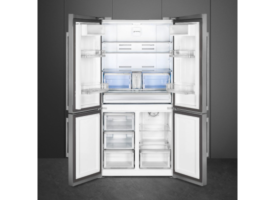 _RABAT_ | Lodówka wolnostojąca SbS SMEG FQ60XDAIE stal INOX-LOOK | NoFrost (pełny) | linia UNIVERSAL