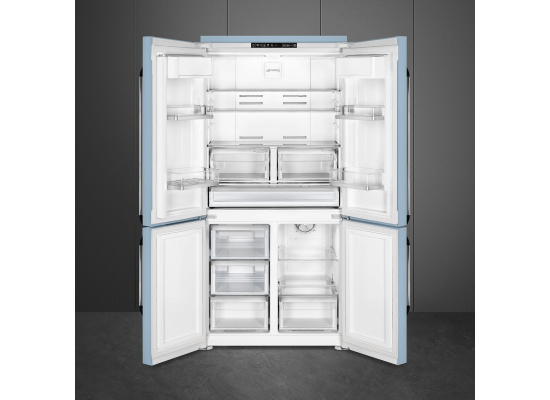 _RABAT_ | Lodówka wolnostojąca SbS SMEG FQ960PB6 pastelowy błękit | NoFrost (pełny) | linia VICTORIA