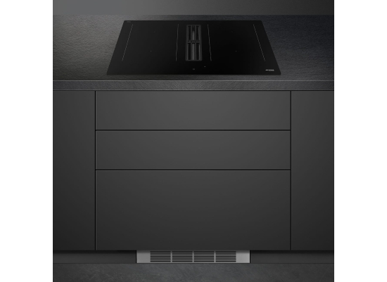 _RABAT_ | Płyta indukcyjna z okapem SMEG HOBD382N2 czarny mat | 83cm | 630 m3/h | linia CLASSICA