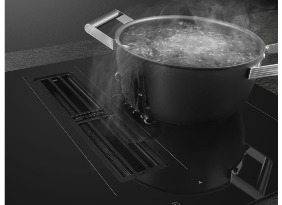 _RABAT_ | Płyta indukcyjna z okapem SMEG HOBD482D2 czarne szkło | 83cm | 650 m3/h | linia UNIVERSAL