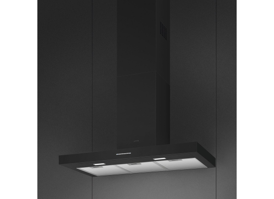 _RABAT_ | Okap przyścienny SMEG KBT900NE czarny mat | 90cm | 677 m3/h | linia UNIVERSAL