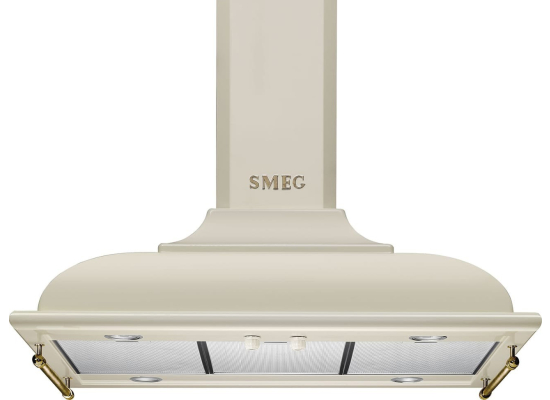 _RABAT_ | Okap wyspowy SMEG KCI19POE kremowy | 90cm | 754 m3/h | linia CORTINA