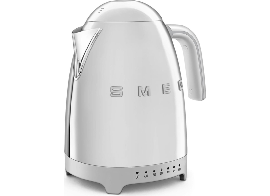 _RABAT_ | wysyłka 24H* | Czajnik z regulacją temperatury SMEG KLF04SSEU srebrny | pojemność 1,7 l | linia 50's STYLE