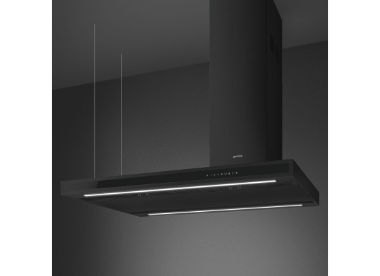 _RABAT_ | Okap wyspowy SMEG KLTI12L4MB czarny mat | 120cm | 820 m3/h | linia UNIVERSAL