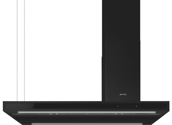 _RABAT_ | Okap wyspowy SMEG KLTI12L4MB czarny mat | 120cm | 820 m3/h | linia UNIVERSAL