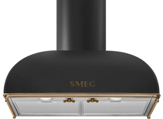 _RABAT_ | Okap przyścienny SMEG KS59AOE2 antracyt (pokrętła z mosiądzu) | 60cm | 754 m3/h | linia COLONIALE