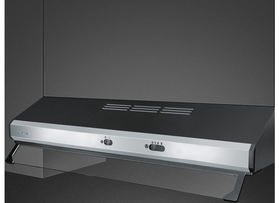 _RABAT_ | Okap teleskopowy SMEG KSEC81XE3 stal nierdzewna / czarny | 80cm | 305 m3/h | linia UNIVERSAL