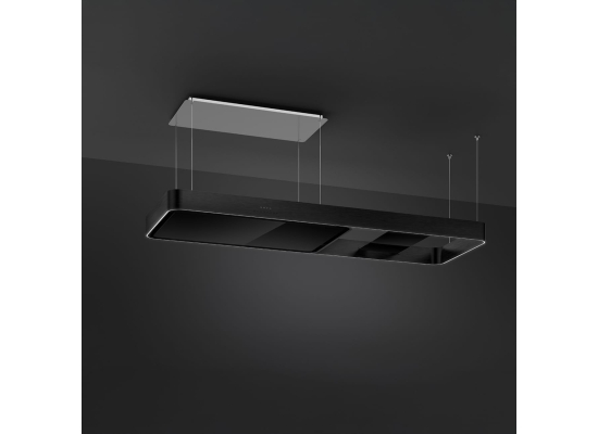_RABAT_ | Okap wyspowy SMEG KSLS18MB czarny mat | 180cm | 650 m3/h | linia ISOLA