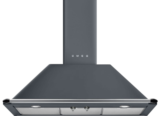 _RABAT_ | Okap przyścienny SMEG KT90GRE niebieskoszary | 90cm | 788 m3/h | linia VICTORIA
