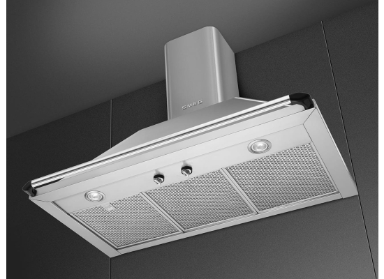 _RABAT_ | Okap przyścienny SMEG KTR90XE stal nierdzewna | 90cm | 788 m3/h | linia VICTORIA
