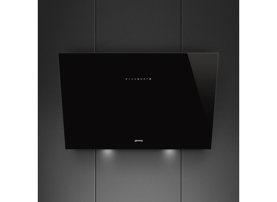 Okap przyścienny SMEG KV394N czarne szkło | 90cm | 729 m3/h | linia UNIVERSAL