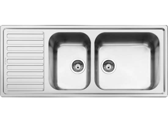 Zlew SMEG LGR116-2 stal szczotkowana INOX | linia ALBA
