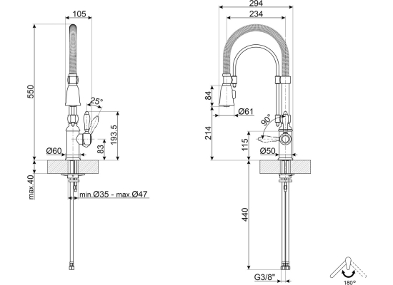 _RABAT_ | wysyłka 24H* | Bateria SMEG MIDR7O-2 BRASS (mosiądz szczotkowany) | linia CORTINA