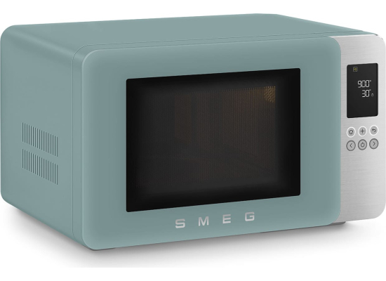 _RABAT_ | Kuchenka mikrofalowa wolnostojąca SMEG MOC01EGMEU szmaragdowy mat | funkcja grilla | linia COLLEZIONE