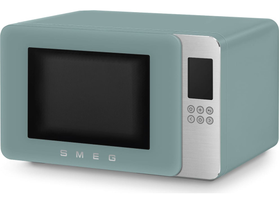 _RABAT_ | Kuchenka mikrofalowa wolnostojąca SMEG MOC01EGMEU szmaragdowy mat | funkcja grilla | linia COLLEZIONE