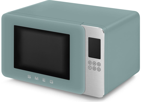 _RABAT_ | Kuchenka mikrofalowa wolnostojąca SMEG MOC01EGMEU szmaragdowy mat | funkcja grilla | linia COLLEZIONE