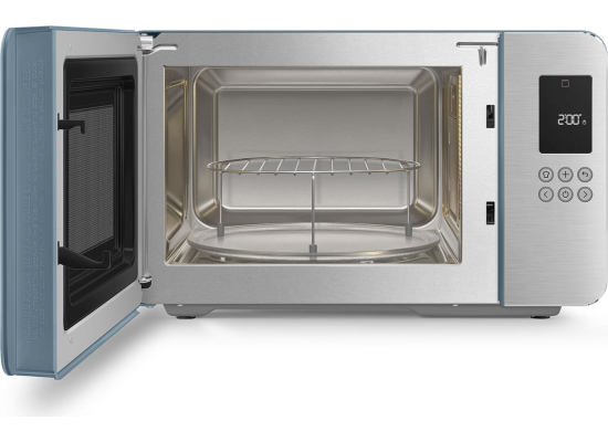 _RABAT_ | Kuchenka mikrofalowa wolnostojąca SMEG MOC01SBMEU storm blue mat | funkcja grilla | linia COLLEZIONE