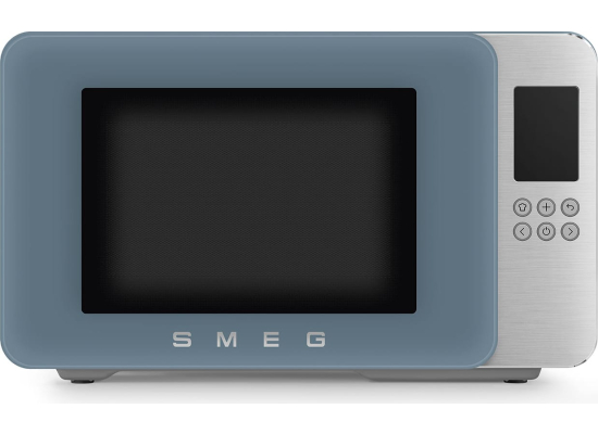 _RABAT_ | Kuchenka mikrofalowa wolnostojąca SMEG MOC01SBMEU storm blue mat | funkcja grilla | linia COLLEZIONE