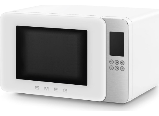 _RABAT_ | Kuchenka mikrofalowa wolnostojąca SMEG MOC01WHMEU biały mat | funkcja grilla | linia COLLEZIONE