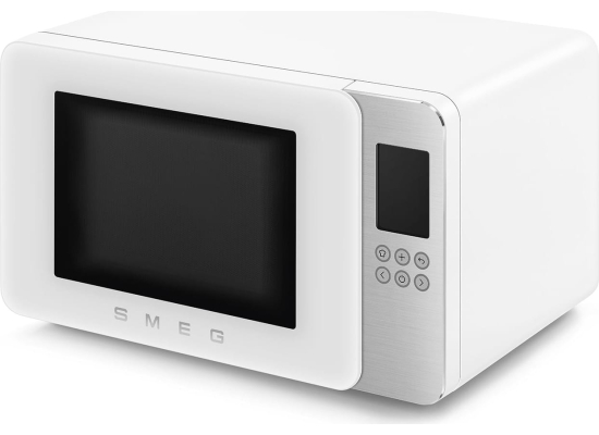 _RABAT_ | Kuchenka mikrofalowa wolnostojąca SMEG MOC01WHMEU biały mat | funkcja grilla | linia COLLEZIONE