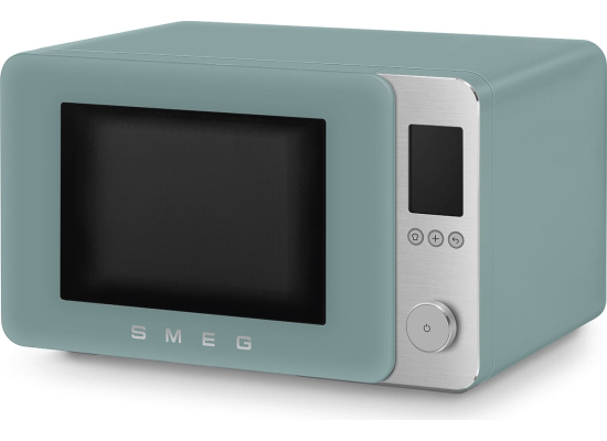 _RABAT_ | Kuchenka mikrofalowa wolnostojąca SMEG MOC02EGMEU szmaragdowy mat | Air Fry, funkcja grilla | linia COLLEZIONE