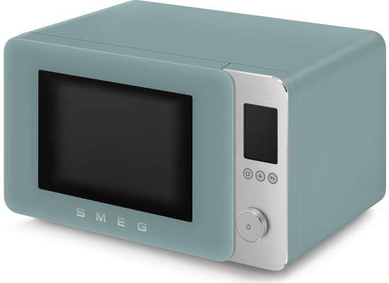_RABAT_ | Kuchenka mikrofalowa wolnostojąca SMEG MOC02EGMEU szmaragdowy mat | Air Fry, funkcja grilla | linia COLLEZIONE
