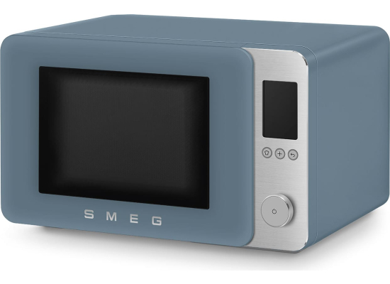 _RABAT_ | wysyłka 24H* | Kuchenka mikrofalowa wolnostojąca SMEG MOC02SBMEU storm blue mat | Air Fry, funkcja grilla | linia COLLEZIONE