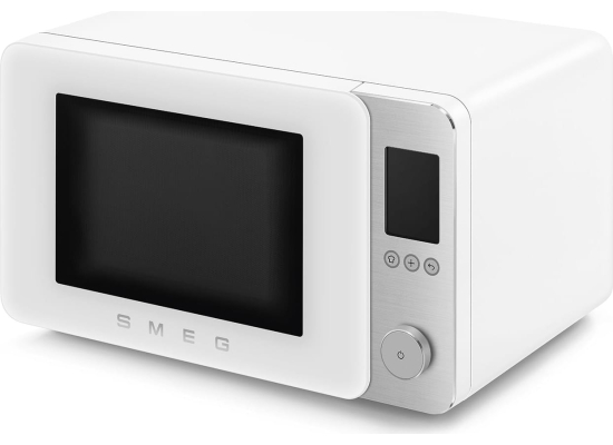 _RABAT_ | Kuchenka mikrofalowa wolnostojąca SMEG MOC02WHMEU biały mat | Air Fry, funkcja grilla | linia COLLEZIONE