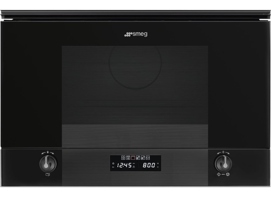 _RABAT_ | wysyłka 24H* | Kuchenka mikrofalowa SMEG MP122B3 czarny | linia LINEA