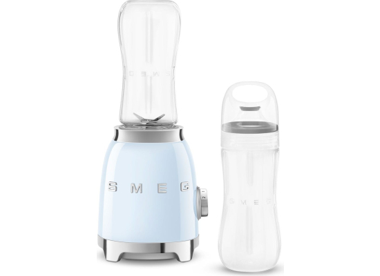 _RABAT_ | wysyłka 24H* | Blender sportowy SMEG PBF01PBEU pastelowy błękit | 2 butelki BOTTLE-TO-GO 600 ml | linia 50's STYLE