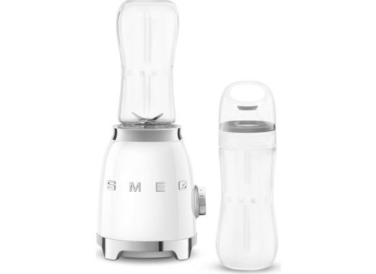 _RABAT_ | wysyłka 24H* | Blender sportowy SMEG PBF01WHEU biały połysk | 2 butelki BOTTLE-TO-GO 600 ml | linia 50's STYLE