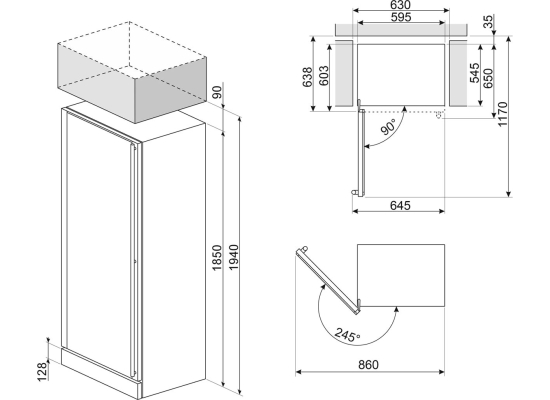_RABAT_ | Winiarka wolnostojąca SMEG SCV115GS stal niedzewna + czarny | zawiasy LEWE | 185cm | 197 butelek | 2 strafy | linia UNIVERSAL
