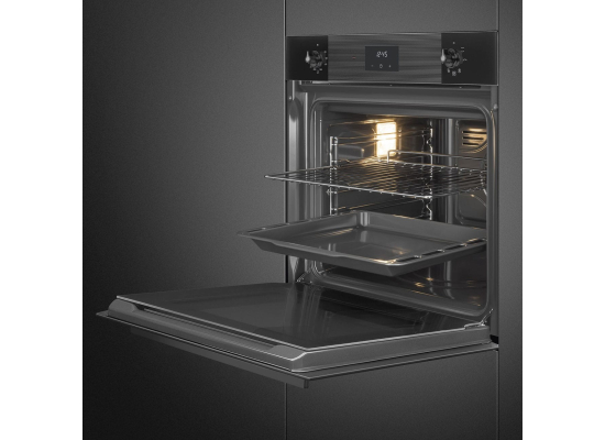 _RABAT_ | wysyłka 24H* | Piekarnik SMEG SF6100VB3 czarny | emalia Ever Clean | linia LINEA