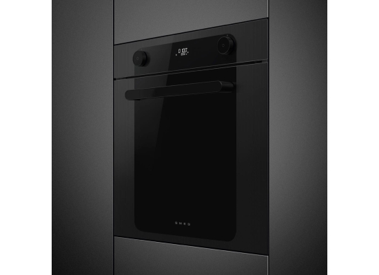 _RABAT_ | Piekarnik SMEG SF6201TB czarny | funkcja PIZZA | czyszczenie parowe | linia MUSA