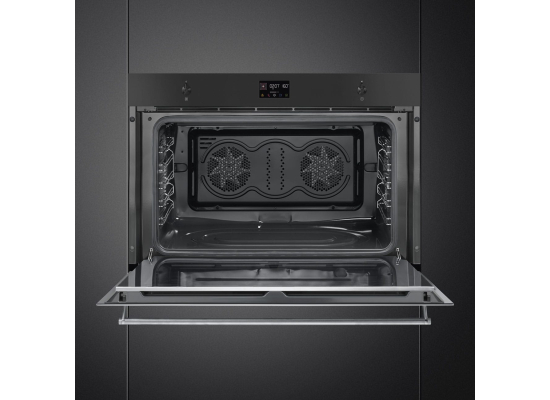_RABAT_ | Piekarnik SMEG SF9302TN czarny | 90cm | czyszczenie parowe | linia CLASSICA
