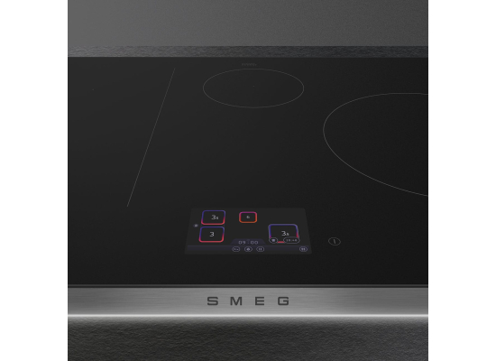 _RABAT_ | Płyta indukcyjna SMEG SISL7845X czarne szkło + ramka ze stali nierdzewnej | 80cm | linia ISOLA