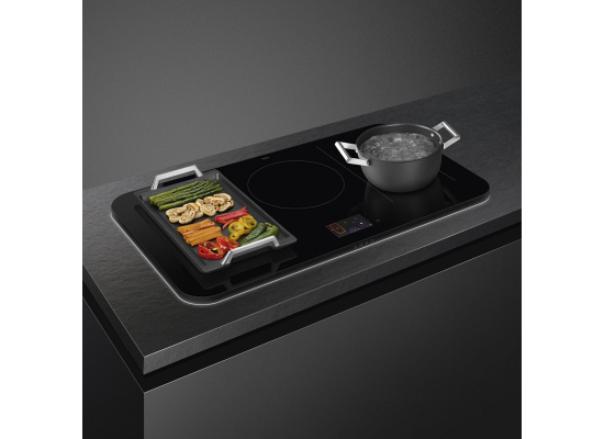 _RABAT_ | Płyta indukcyjna SMEG SISL7955MB czarne szkło + ramka czarny mat | 90cm | linia ISOLA