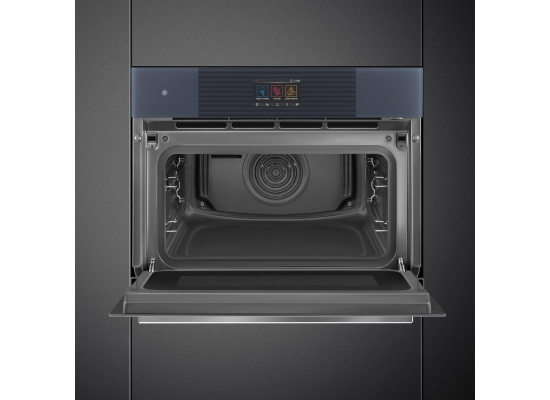 _RABAT_ | Piekarnik z funkcją mikrofali i pary SMEG SO4104APG neptune grey | czyszczenie parowe | linia LINEA