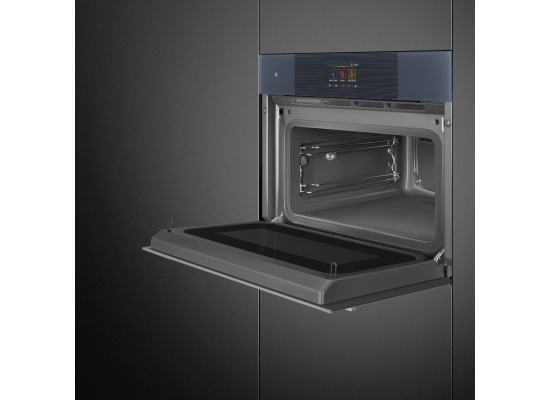 _RABAT_ | Piekarnik z funkcją mikrofali i pary SMEG SO4104APG neptune grey | czyszczenie parowe | linia LINEA