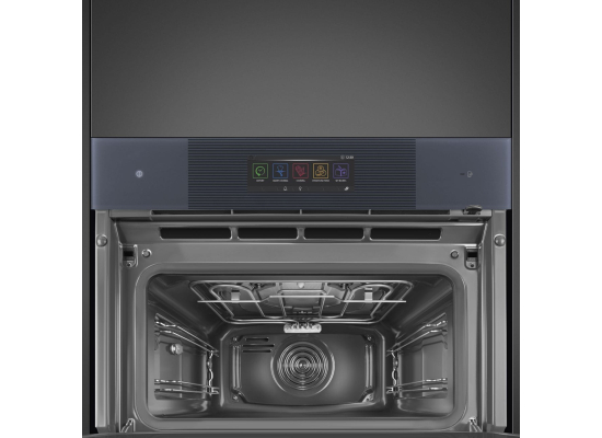 _RABAT_ | Piekarnik z funkcją mikrofali i pary SMEG SO4106WAPG neptune grey | czyszczenie parowe | linia LINEA