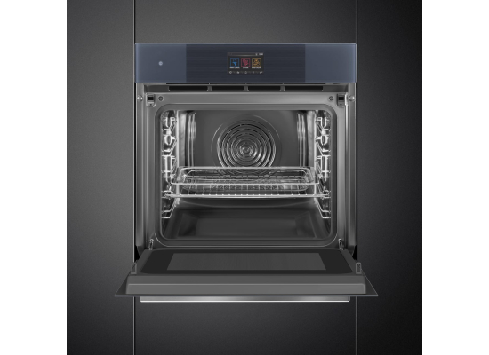 _RABAT_ | Piekarnik z funkcją mikrofali i pary SMEG SO6104APG neptune grey | czyszczenie parowe | linia LINEA