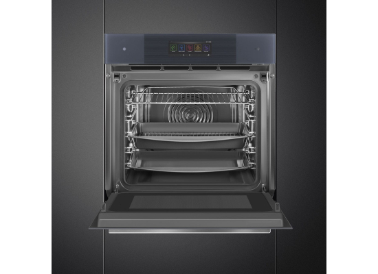 _RABAT_ | Piekarnik z funkcją mikrofali i pary SMEG SO6106WAPG neptune grey | czyszczenie parowe | linia LINEA