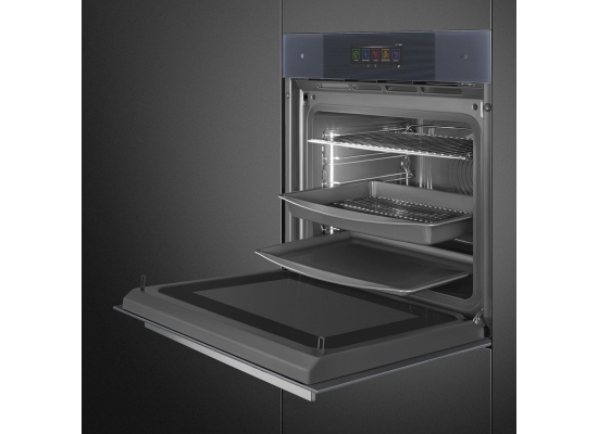 _RABAT_ | Piekarnik z funkcją mikrofali i pary SMEG SO6106WAPG neptune grey | czyszczenie parowe | linia LINEA