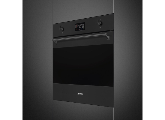 _RABAT_ | Piekarnik z funkcją mikrofali SMEG SO6303APX czarny mat | czyszczenie parowe | linia CLASSICA