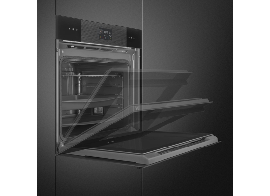 _RABAT_ | wysyłka 24H* | Piekarnik z funkcją pary SMEG SOP6102S2PB3 czarny | czyszczenie pyroliza | linia LINEA