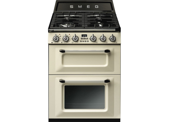 _RABAT_ | Kuchnia z płytą gazową SMEG TR62P kremowy | 60cm | emalia Ever Clean | linia VICTORIA | + GRATIS blender BLF03BLEU