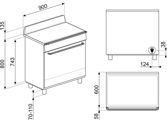 _RABAT_ | Kuchnia z płytą indukcyjną SMEG TR90IMP kremowy | 90cm | czyszczenie parowe | linia VICTORIA | + GRATIS robot SMF05BLEU