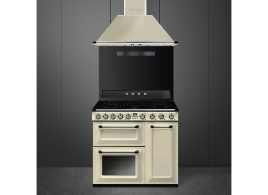 _RABAT_ | Kuchnia z płytą indukcyjną SMEG TR93IP2 kremowy | 90cm | czyszczenie parowe | linia VICTORIA | + GRATIS robot SMF05BLEU