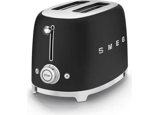 _RABAT_ | Toster na 2 kromki SMEG TSF01BLMEU czarny mat | 2 kieszenie | linia 50's STYLE