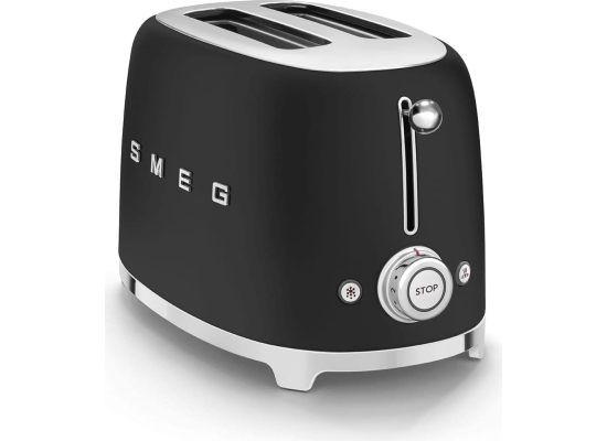 _RABAT_ | Toster na 2 kromki SMEG TSF01BLMEU czarny mat | 2 kieszenie | linia 50's STYLE